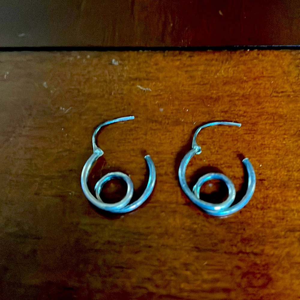 Delicate sterling silver pierced earrings